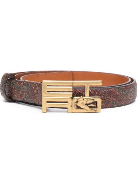ETRO paisley-print logo-buckle belts