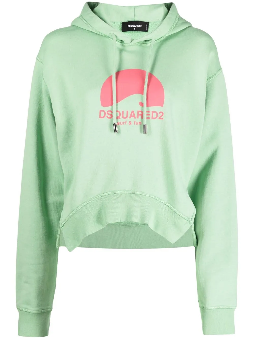 Dsquared2 Logo-print Detail Hoodie In Green