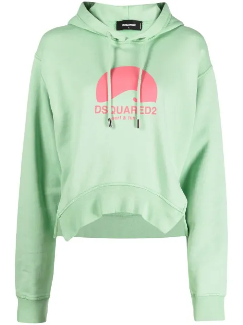 DSQUARED2 logo-print detail hoodie Women