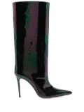 Amina Muaddi Fiona 100mm boots - Blue