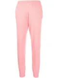 Sporty & Rich embroidered-logo cashmere track-pants - Pink