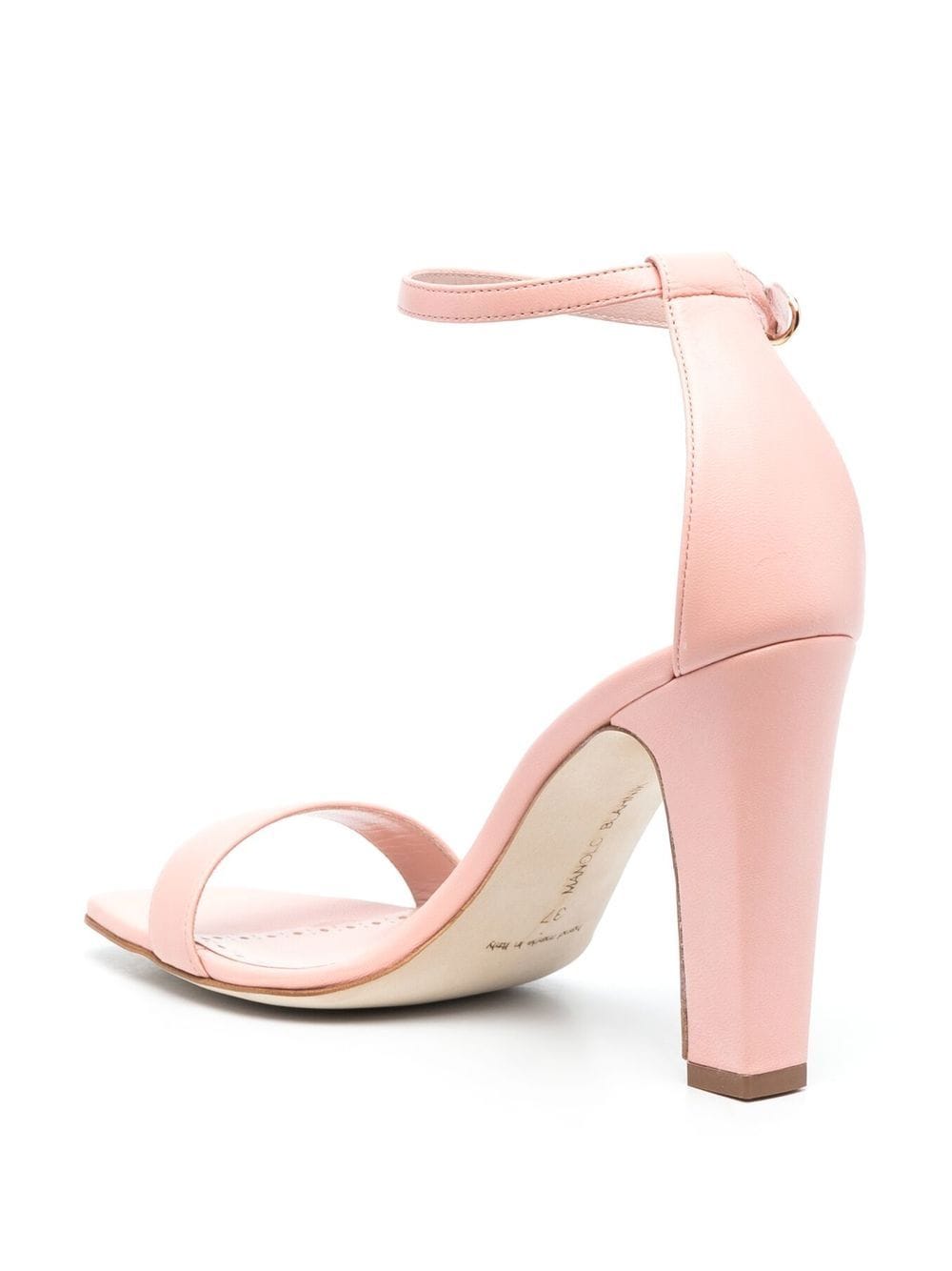 Shop Manolo Blahnik Ressata 100mm Leather Sandals In Pink