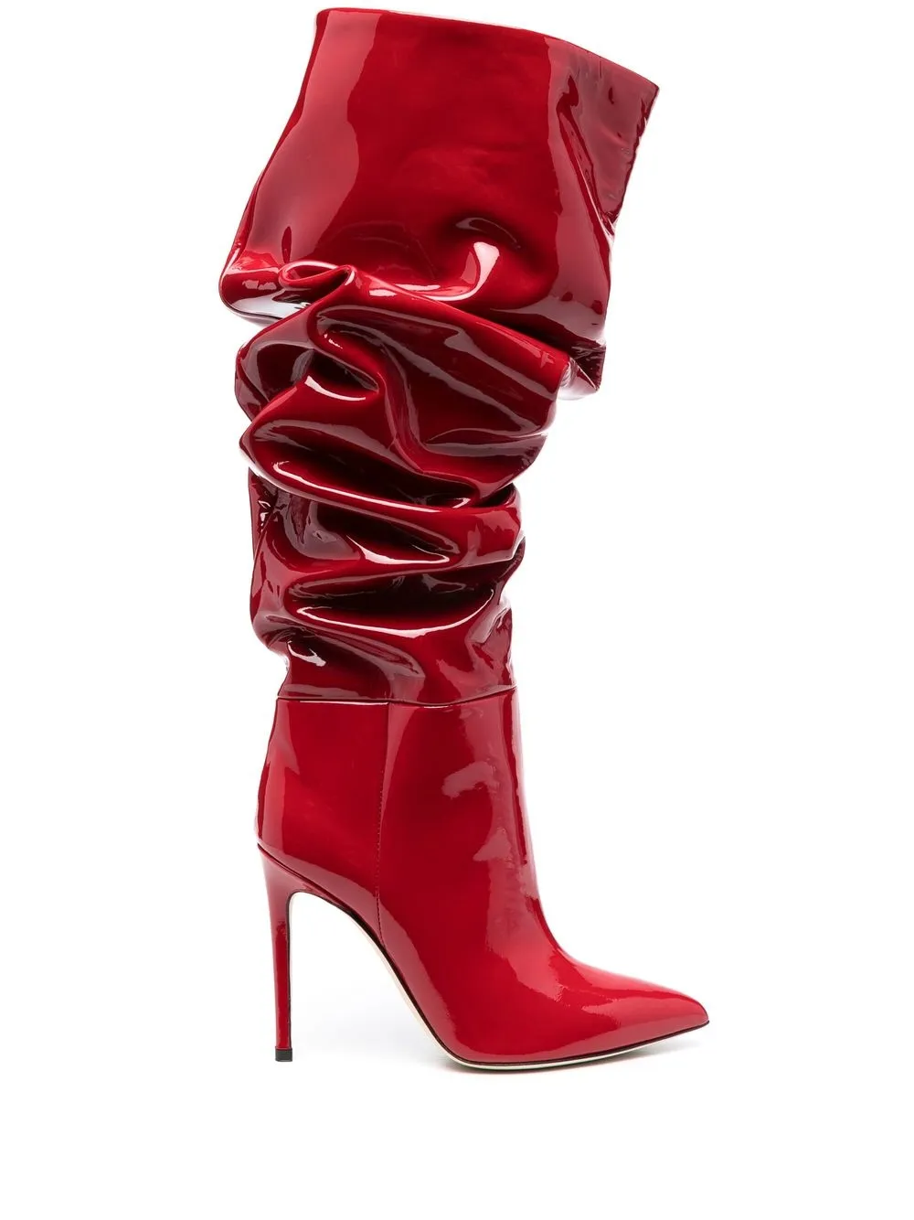 

Paris Texas 110mm patent-leather slouchy boots - Red