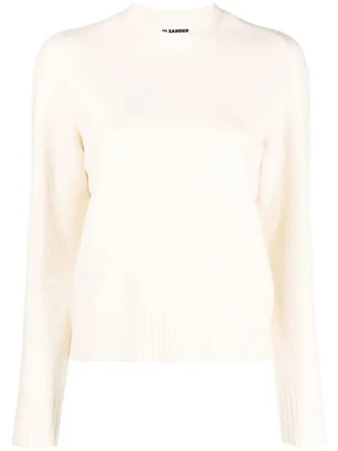 Jil Sander suéter con cuello redondo