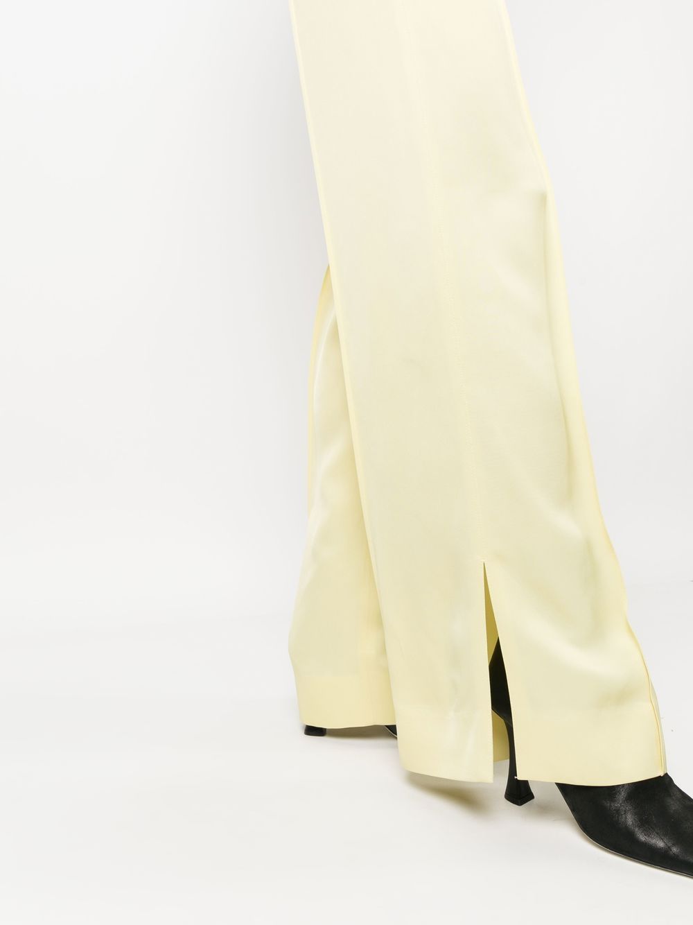 Shop Jil Sander High Waisted Yellow Trousers In Gelb