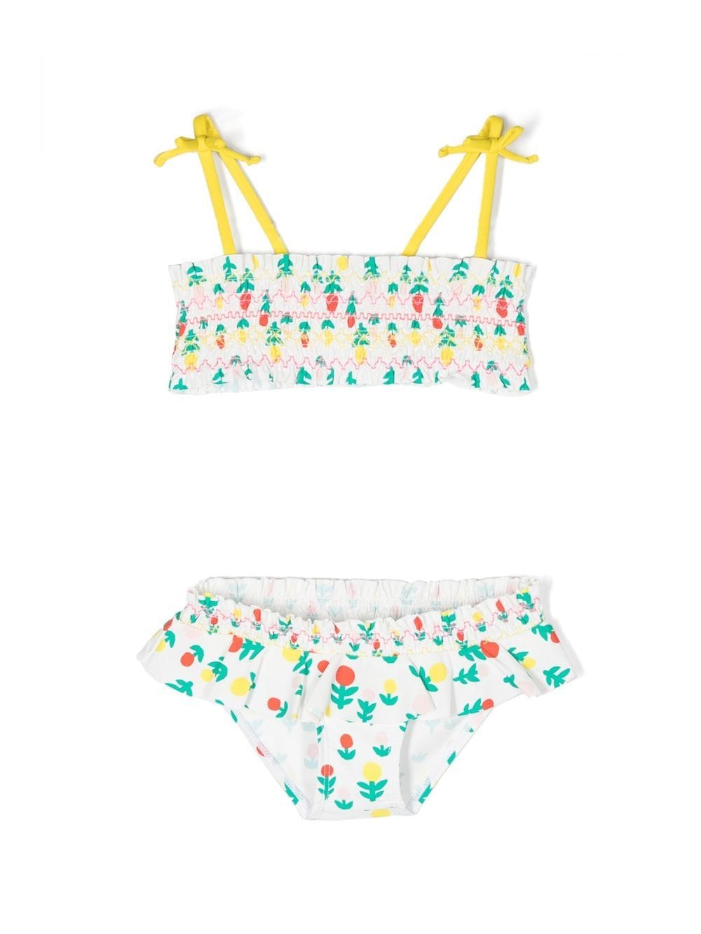 Stella Mccartney Kids' Flower-print Bikini Set In White