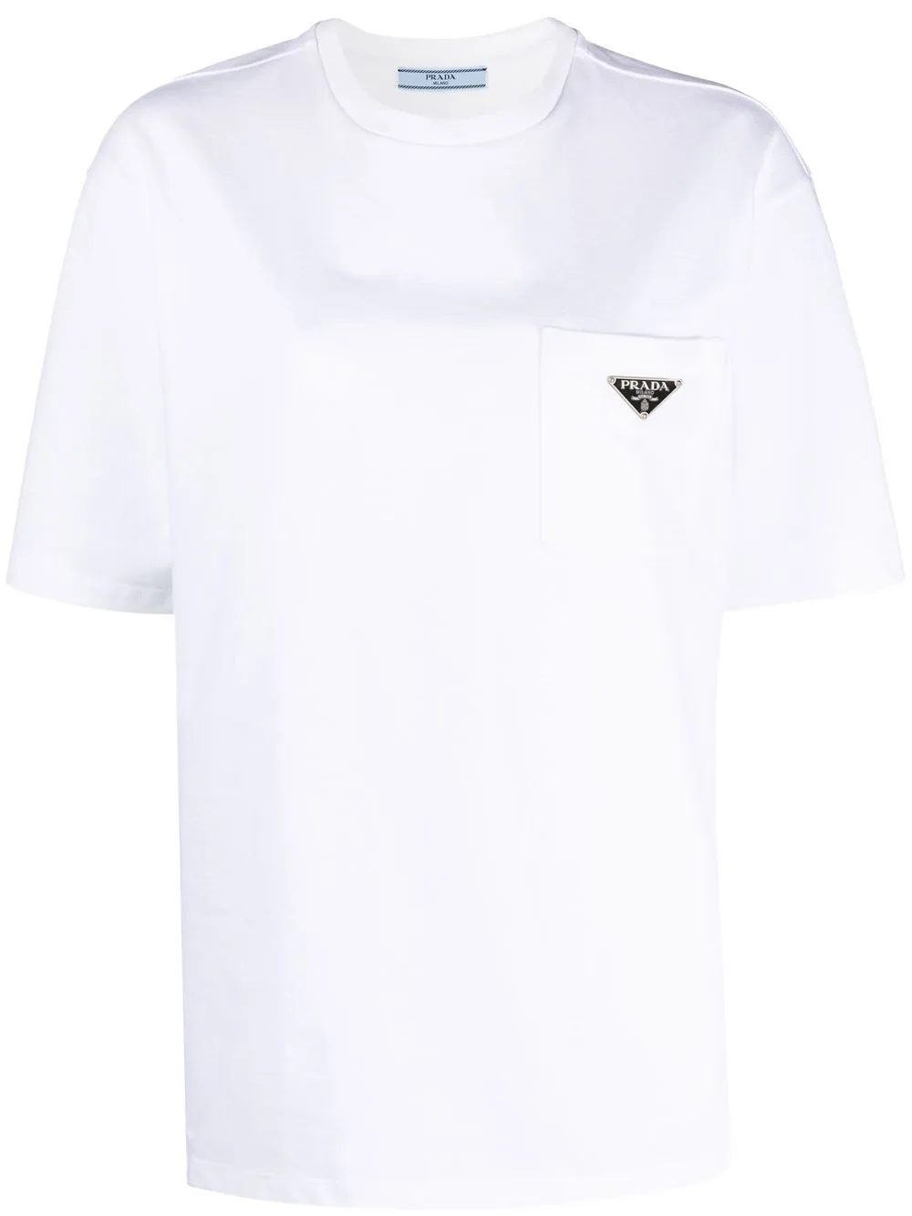 

Prada triangle-logo cotton T-shirt - White