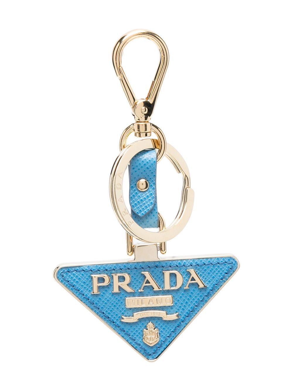 Prada Leather logo-charm Key Ring - Farfetch