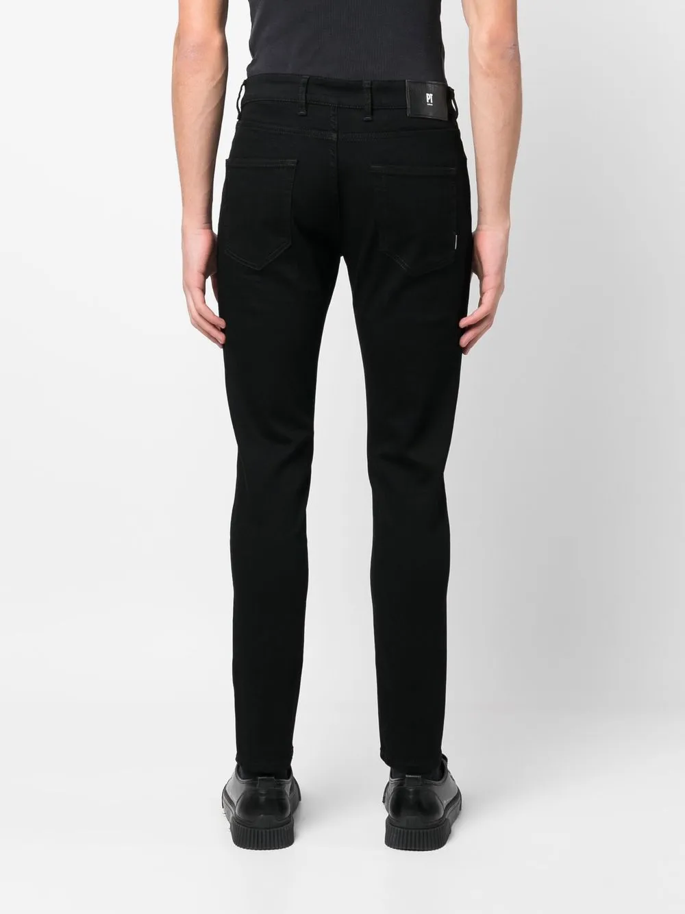 Shop Pt Torino Slim-cut Leg Jeans In Black