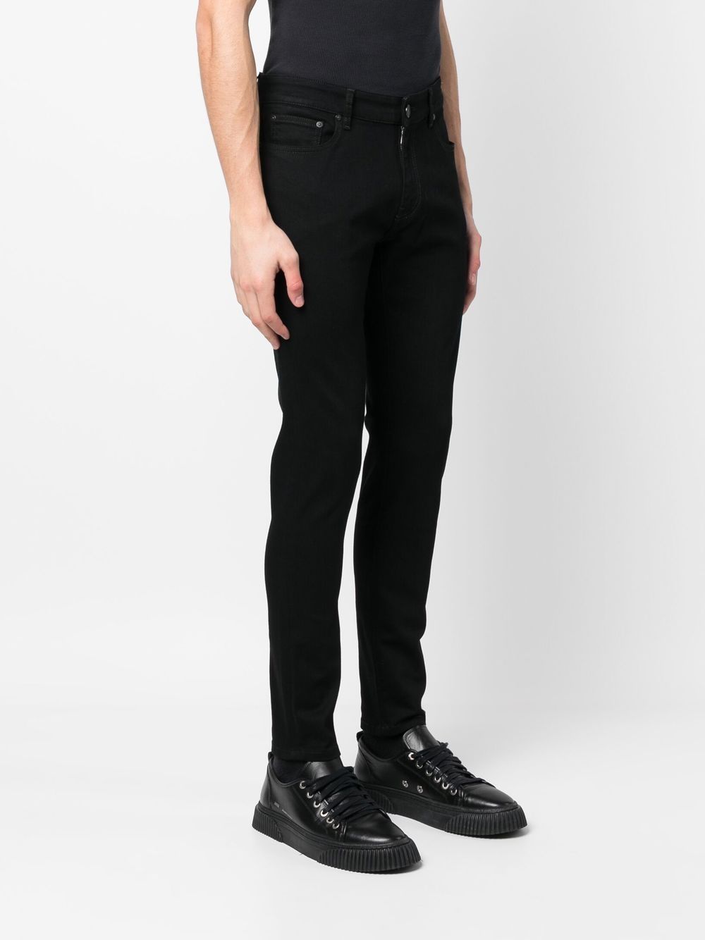 Shop Pt Torino Slim-cut Leg Jeans In Black