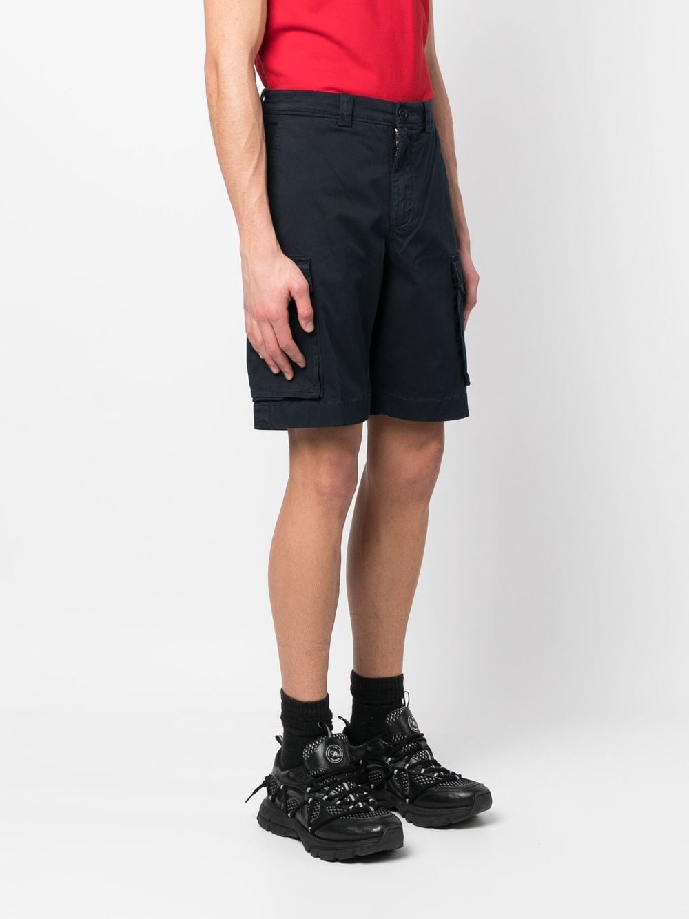 Shop Woolrich Side Cargo-pocket Shorts In Blue