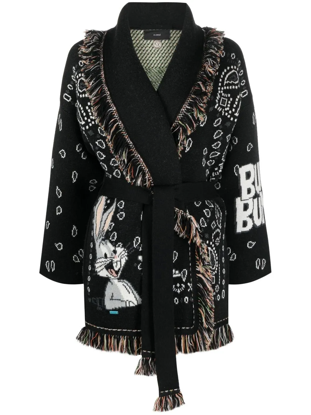

Alanui intarsia-knit pattern cardigan - Black