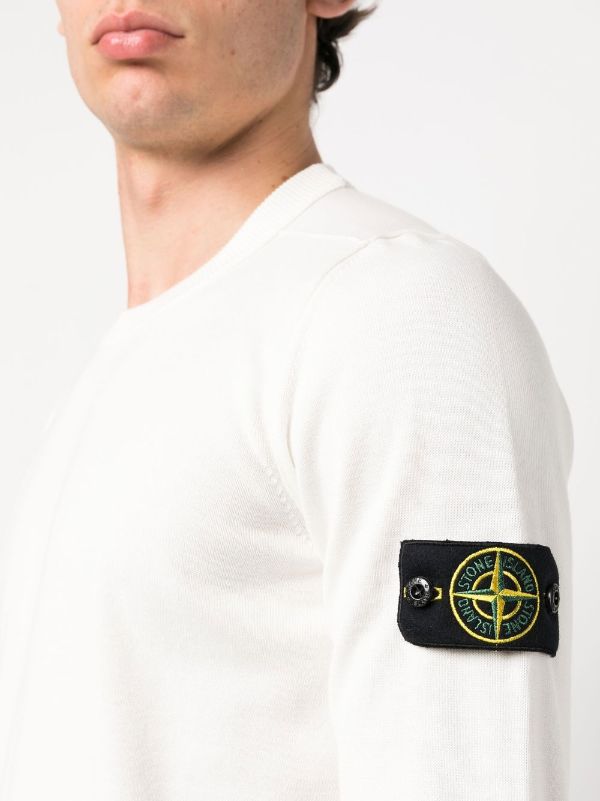Stone Island Compass-motif Crew Neck Sweatshirt - Farfetch
