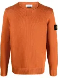 Stone Island Compass-patch knitted jumper - Orange