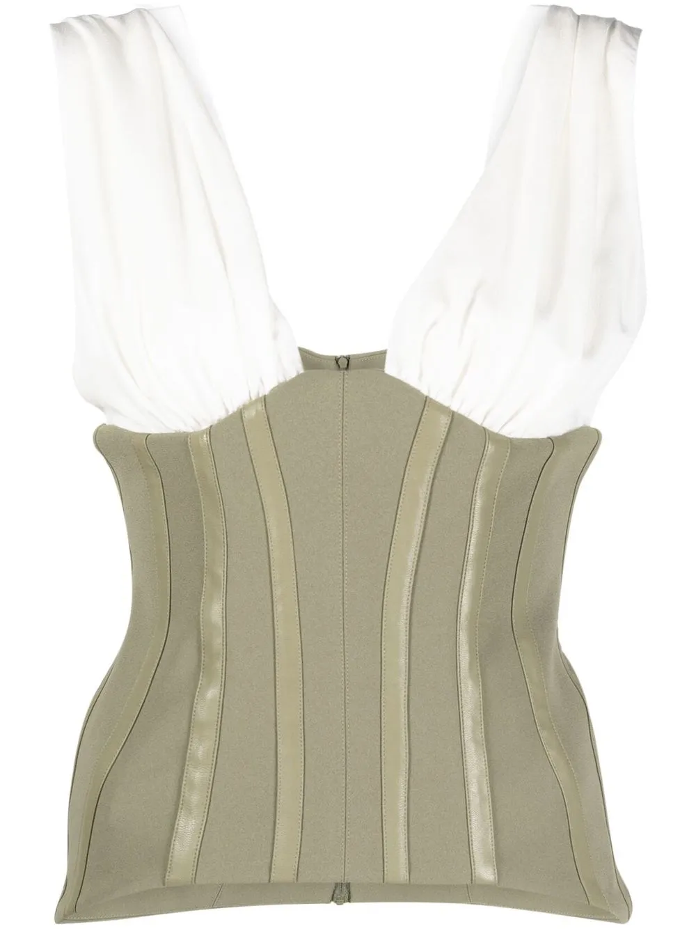 

Paris Georgia Mahala two-tone bodice - Green