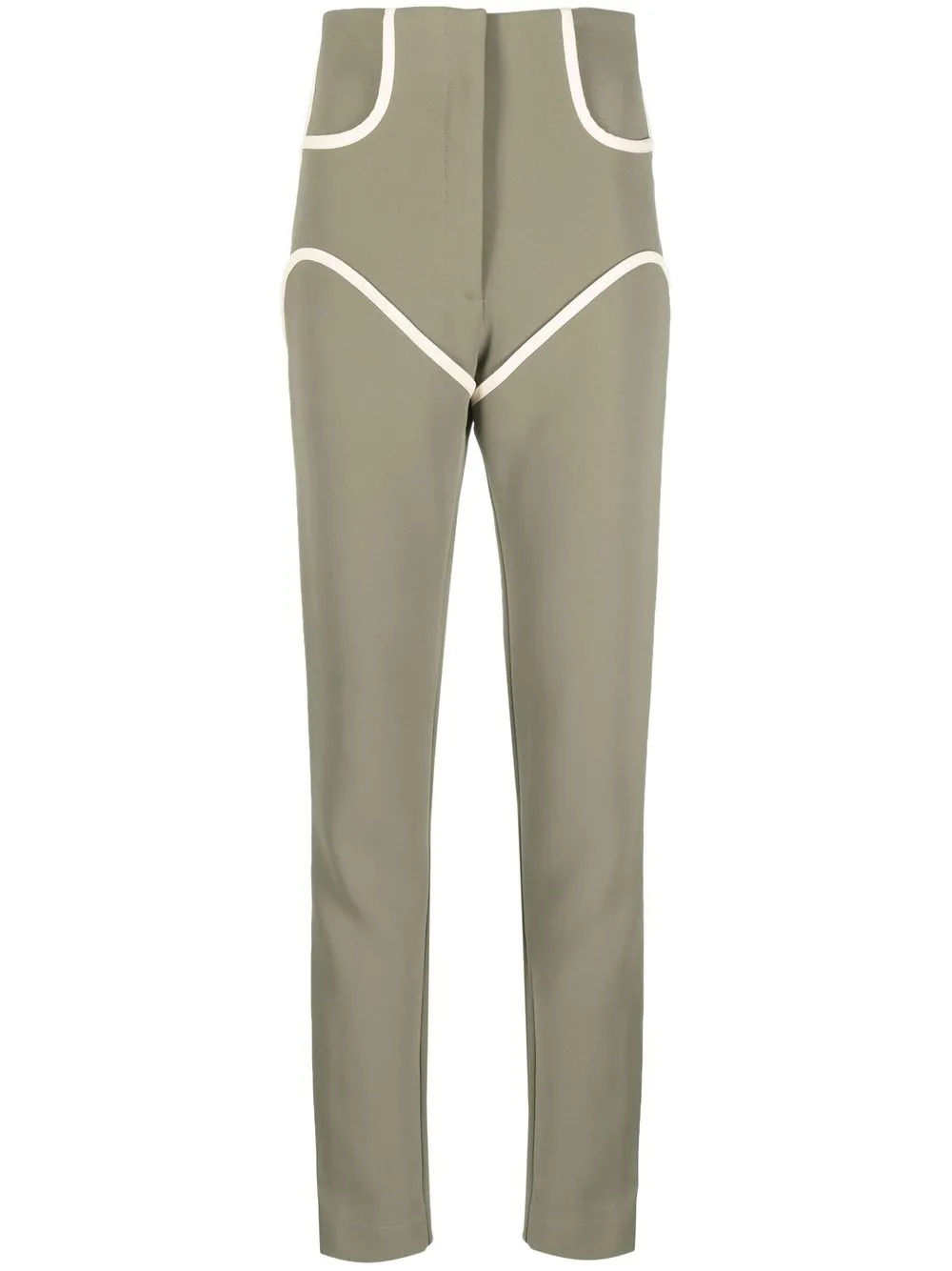 PARIS GEORGIA COWBOY STOVEPIPE HIGH-WAISTED TROUSERS