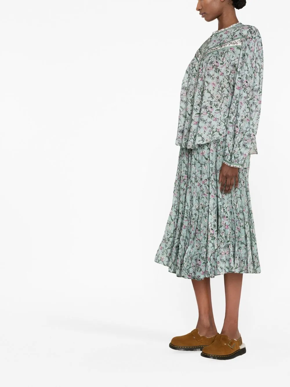 Isabel Marant Étoile Salika Printed Cotton Blouse In Verde ModeSens