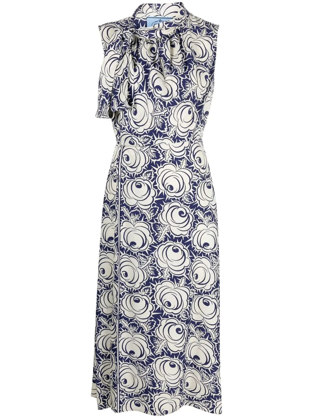

Prada graphic-print midi dress - Neutrals