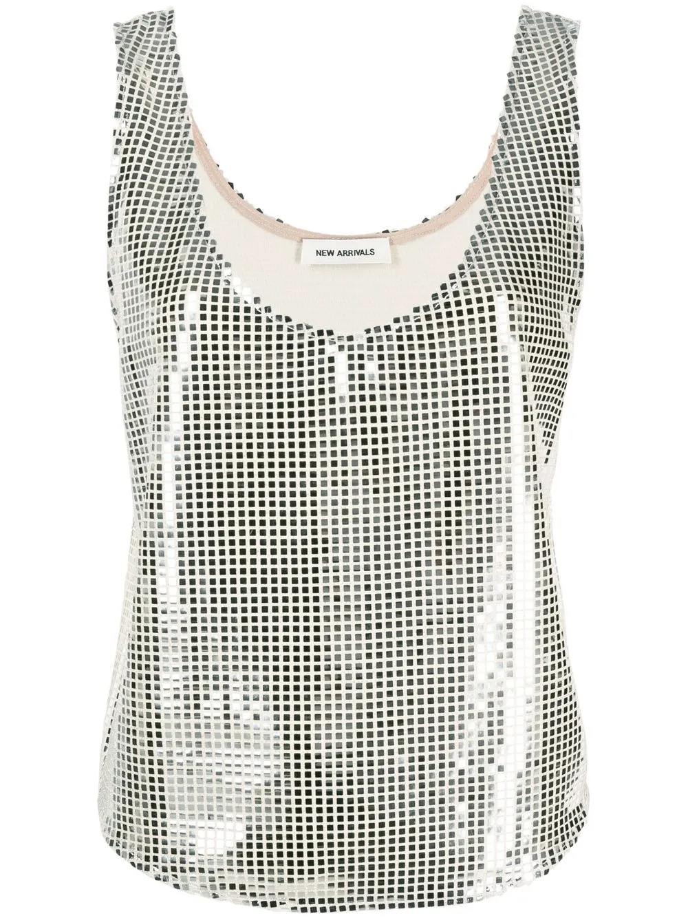 

NEW ARRIVALS Tamara sequin-embellished top - Silver