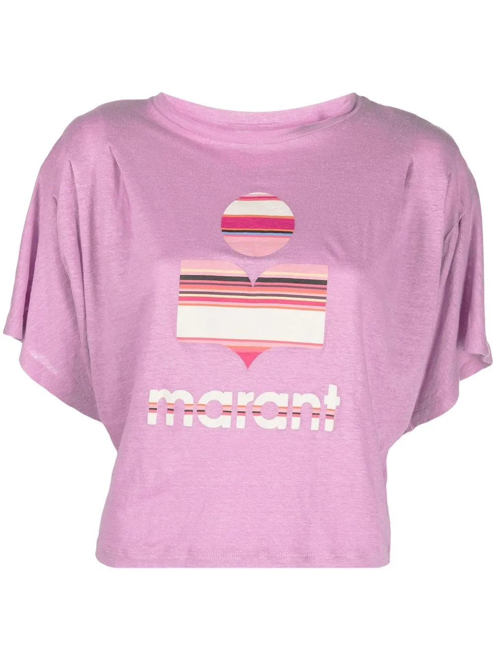 

Isabel Marant Étoile dolman-sleeve logo T-shirt - Pink