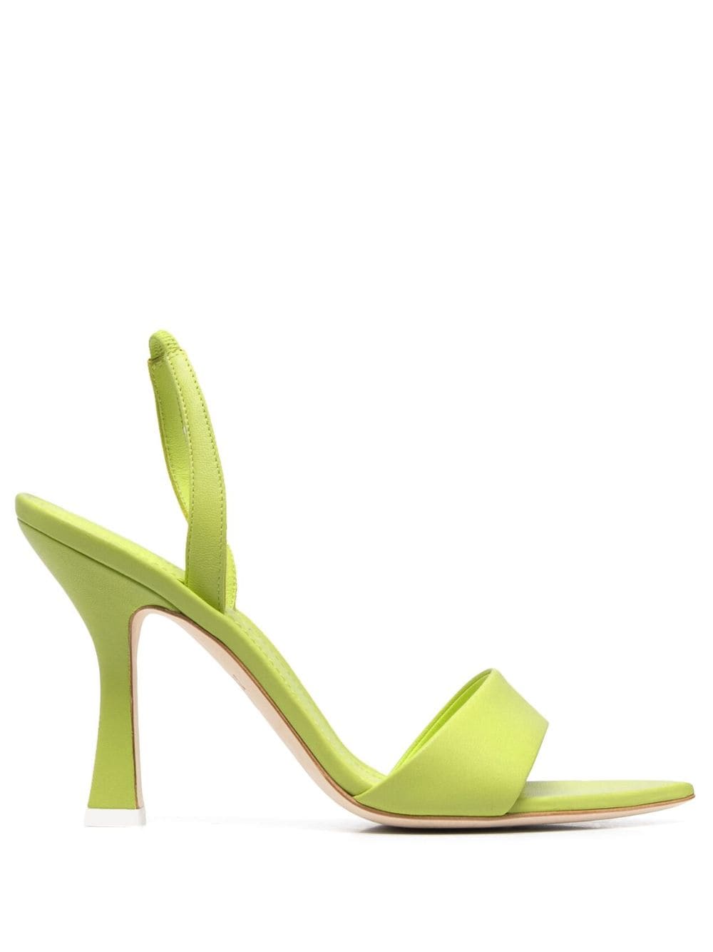 3juin Pointed-toe 105mm Sandals In Green
