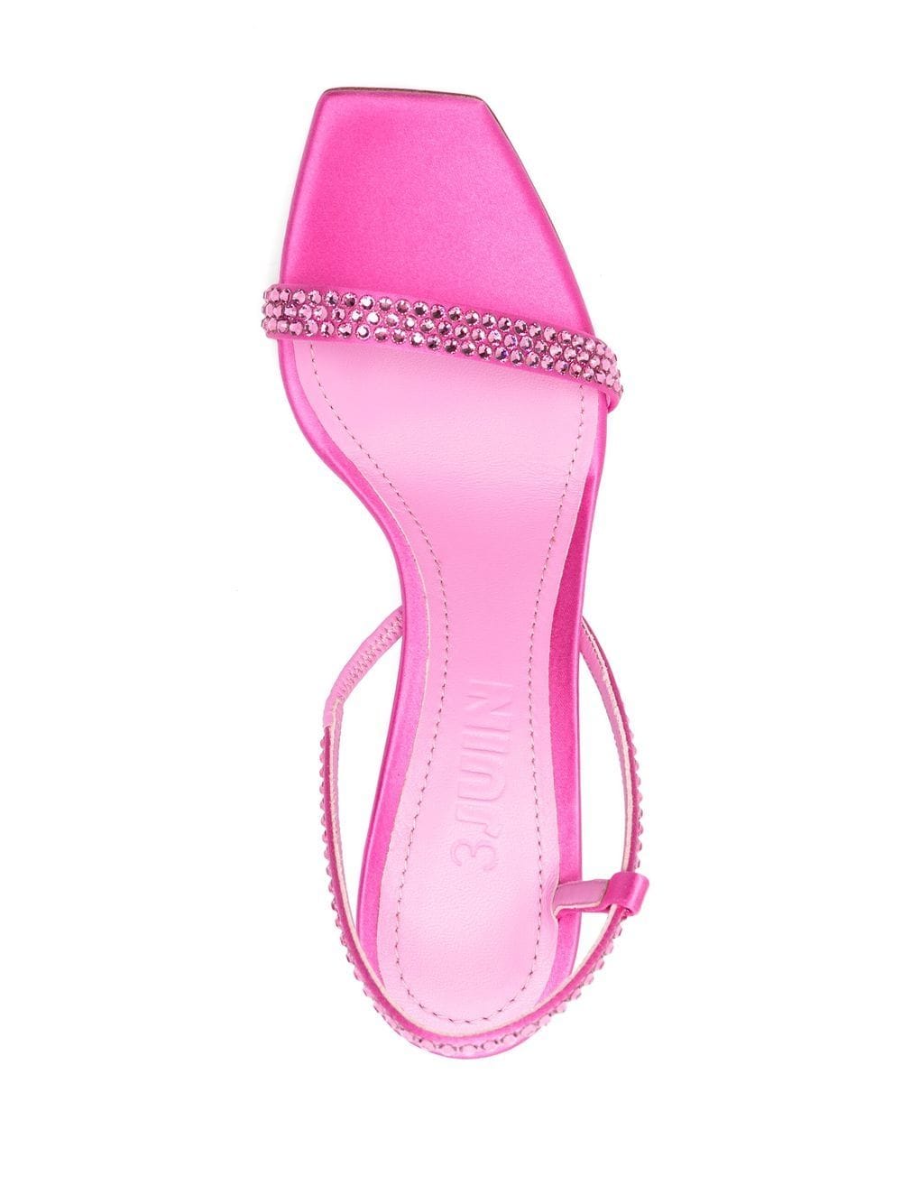 Shop 3juin Crystal 100mm Sandals In Pink
