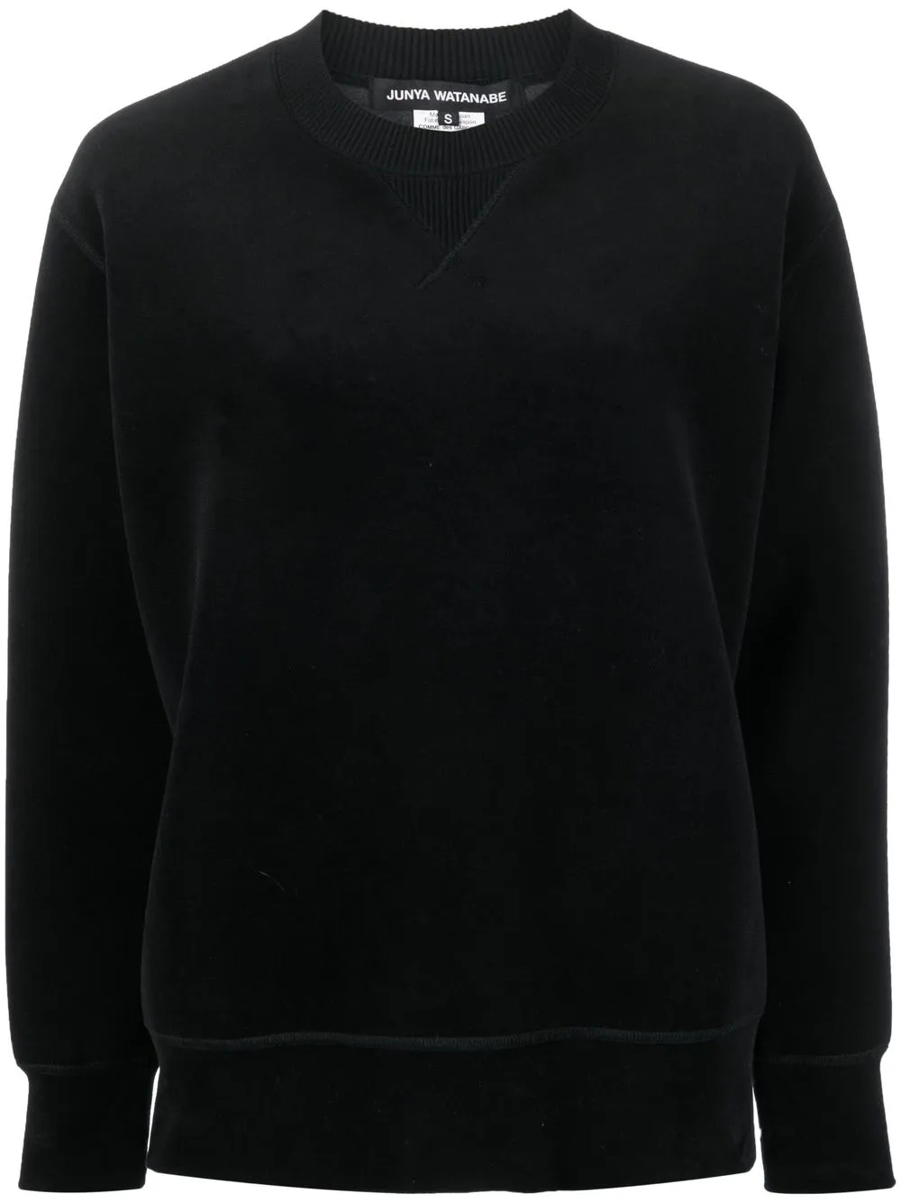 

Junya Watanabe sudadera con efecto de terciopelo - Negro