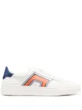 Santoni graphic print logo low-top sneakers - White