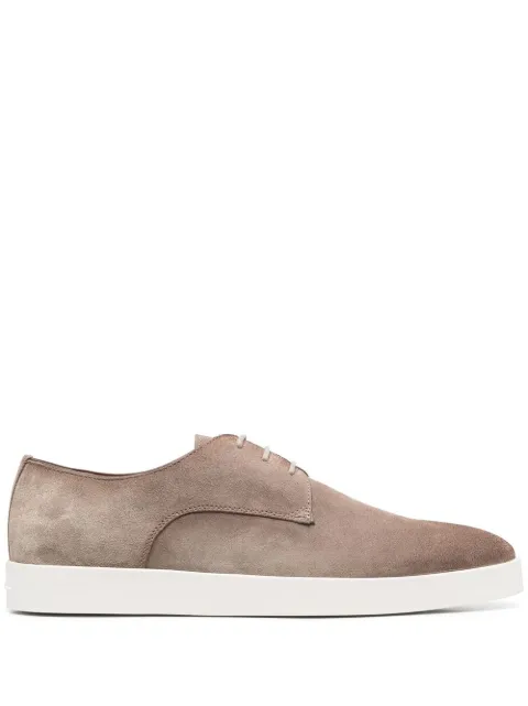 Santoni lace-up suede derby shoes