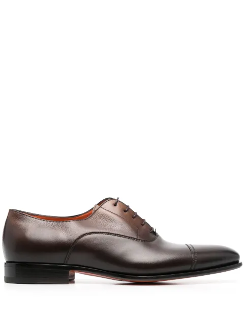 gradient-effect leather oxford shoes