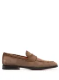 Santoni suede penny loafers - Brown