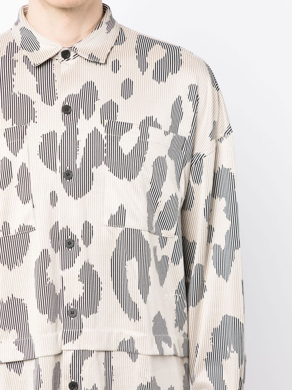 Shop Off Duty Leopard-print Button-up Shirt In Neutrals