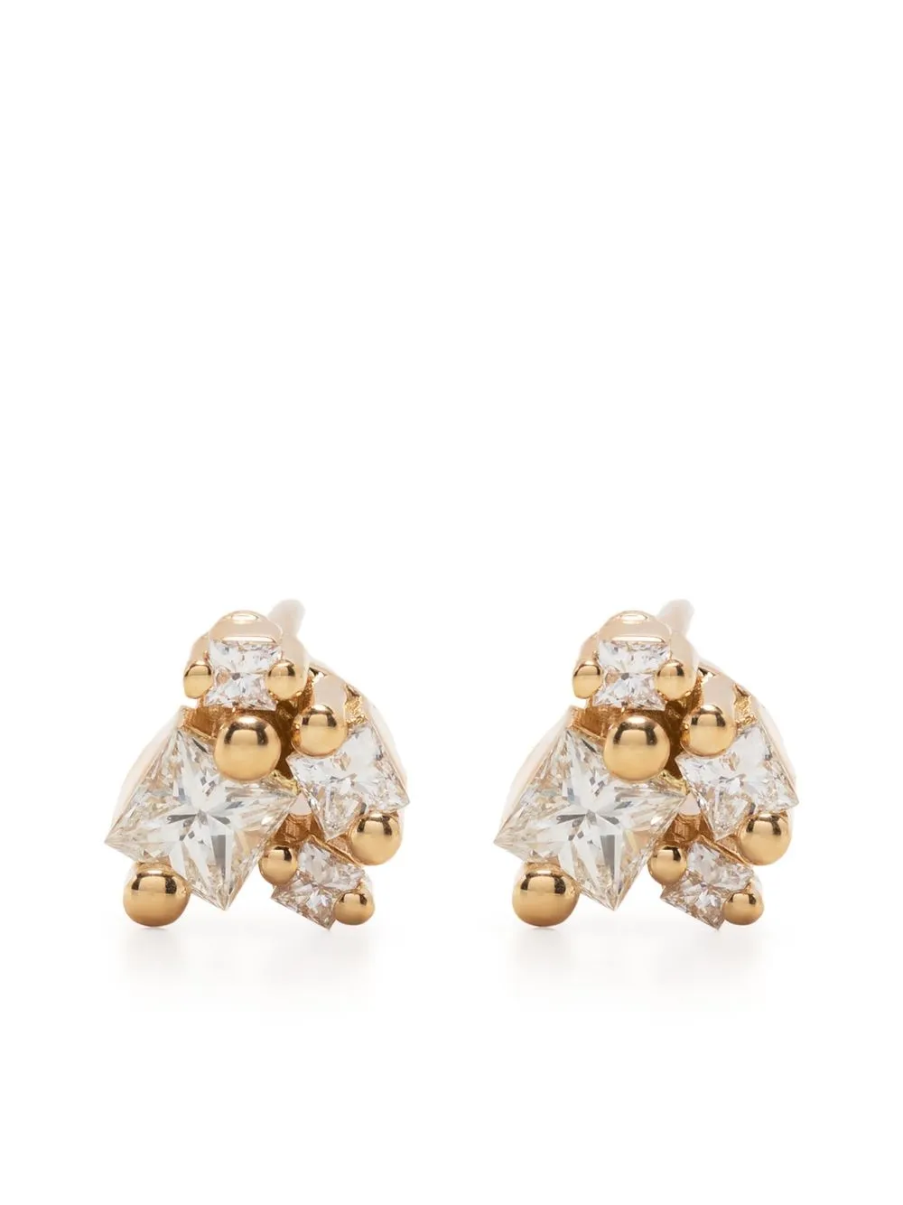 

Suzanne Kalan 18kt yellow gold diamond stud earrings