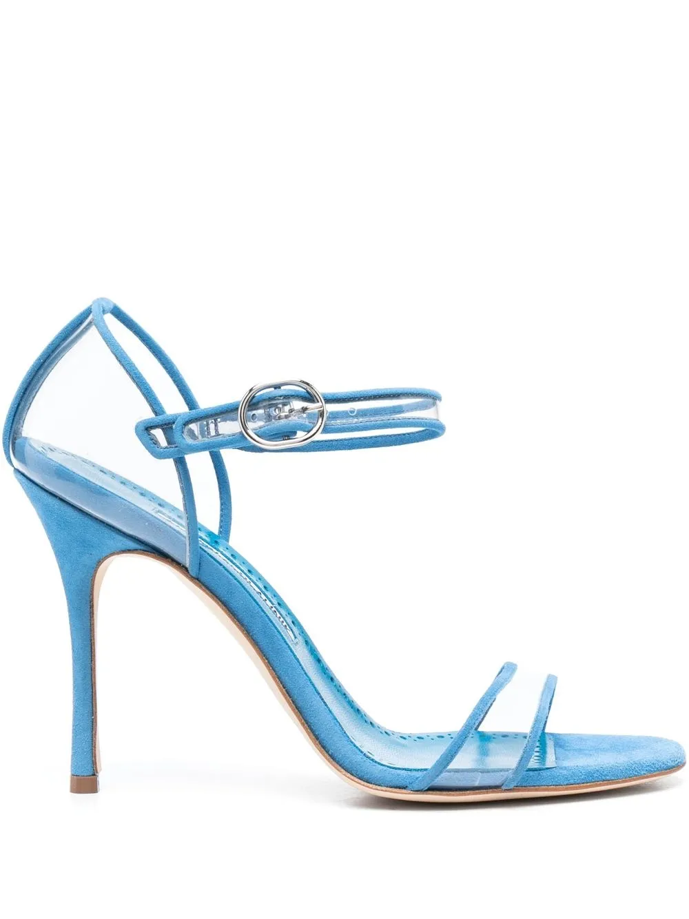 

Manolo Blahnik Fersen 105mm suede sandals - Blue