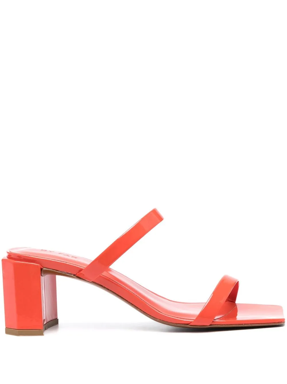 

BY FAR Tanya 65mm square-toe mules - Red