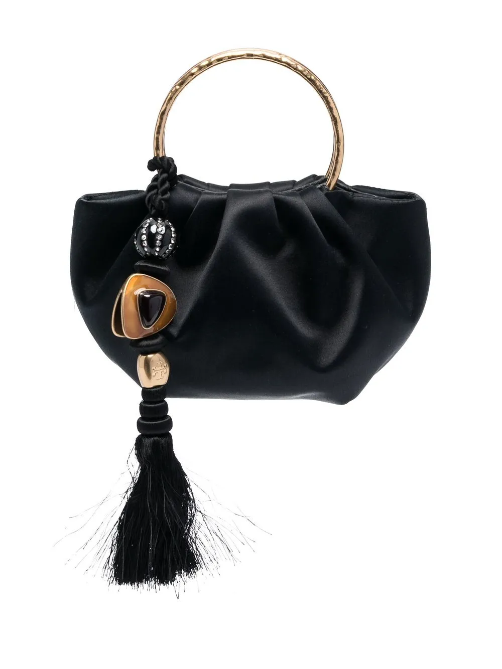 

Tory Burch tassel-detail satin tote bag - Black