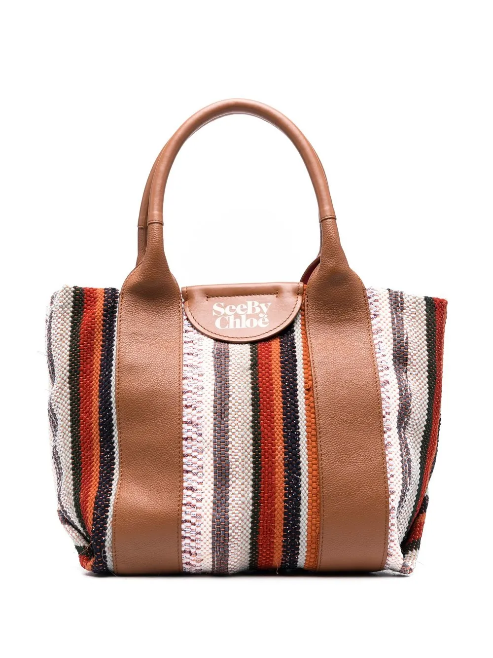 

See by Chloé logo-print tote bag - Brown