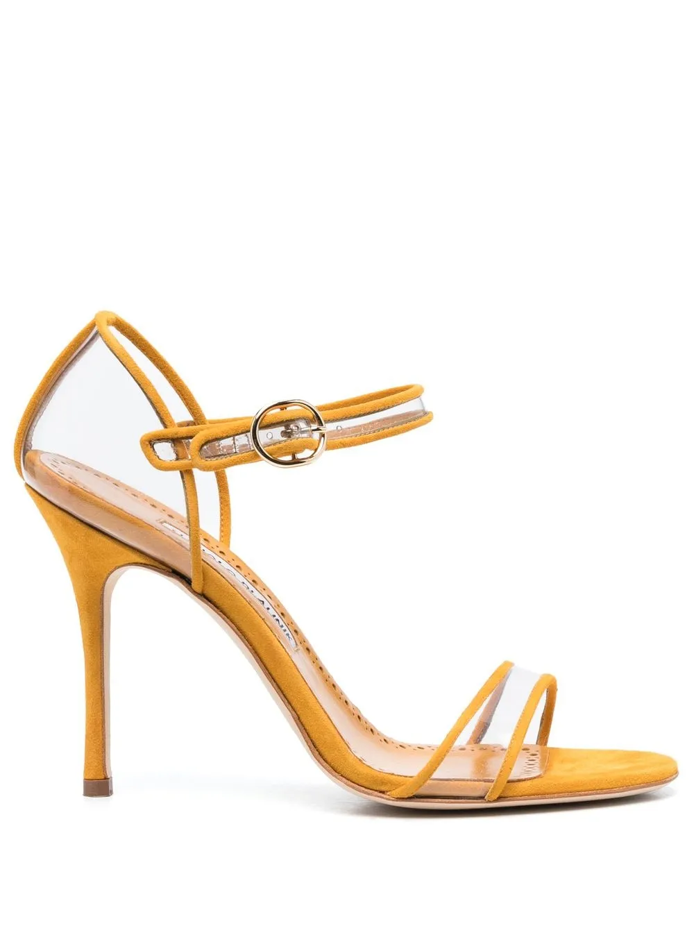 

Manolo Blahnik Fersen 105mm suede sandals - Yellow