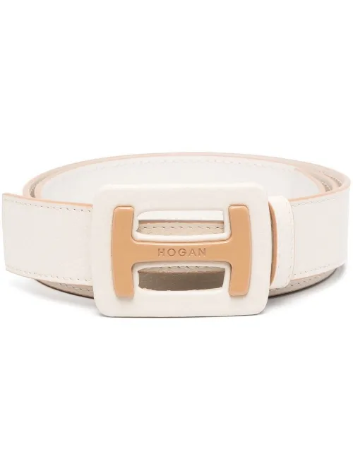 Ceinture en cuir à plaque logo - Hogan - Modalova