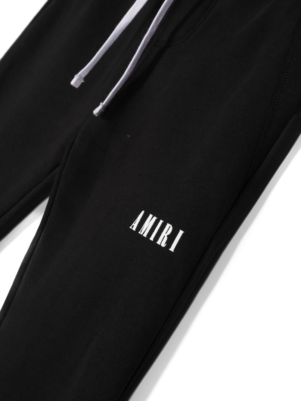Shop Amiri Logo-print Cotton Track Pants In Black