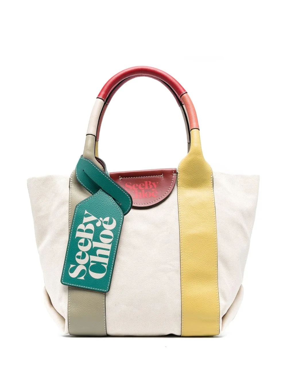 

See by Chloé tote con logo estampado - Verde