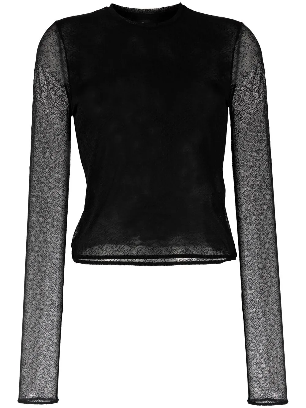 

Blumarine top con manga larga - Negro