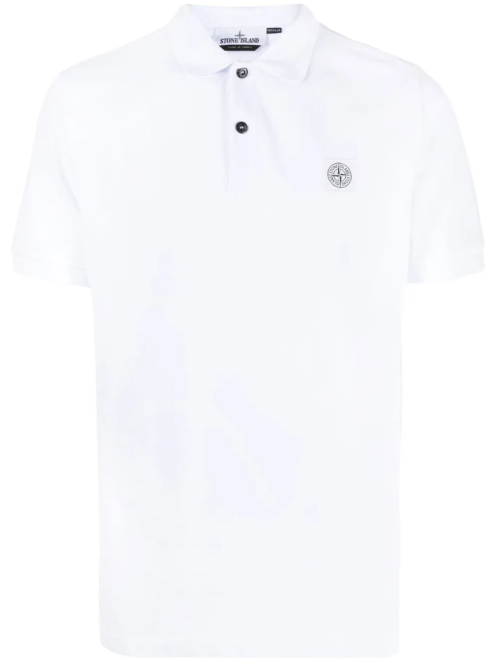 

Stone Island Compass-patch polo shirt - White