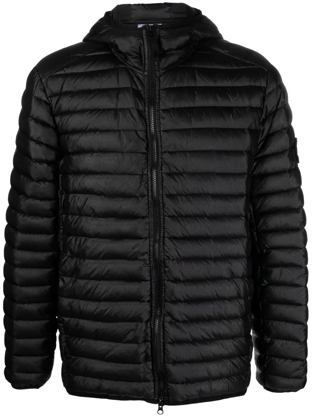 

Stone Island Compass-motif padded jacket - Black