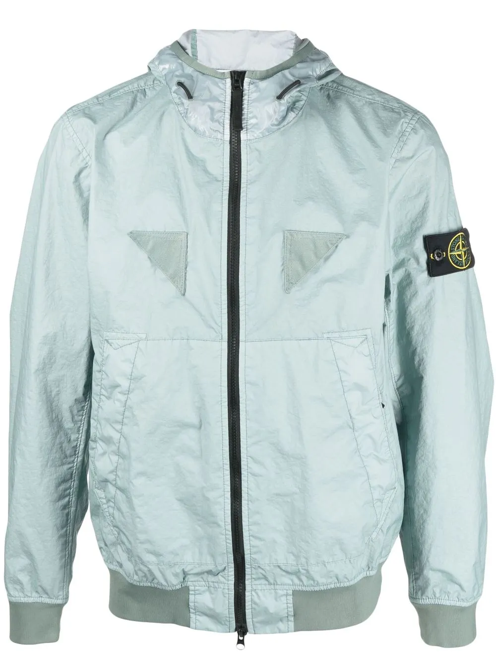 

Stone Island Compass-patch hooded jacket - Blue