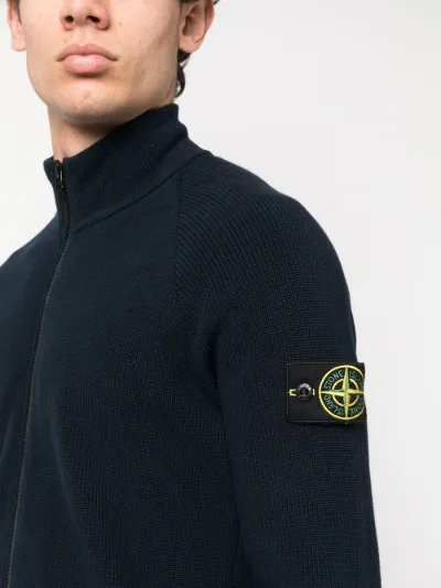 stone island zip up cardigan