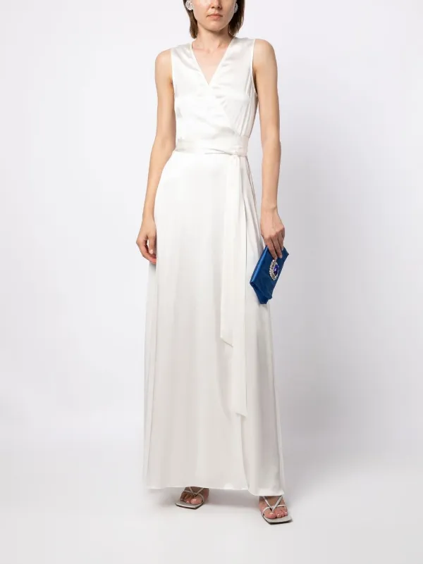 VOZ wrap-style Maxi Dress White FARFETCH PH