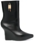 Givenchy 120mm padlock wedge boots - Black