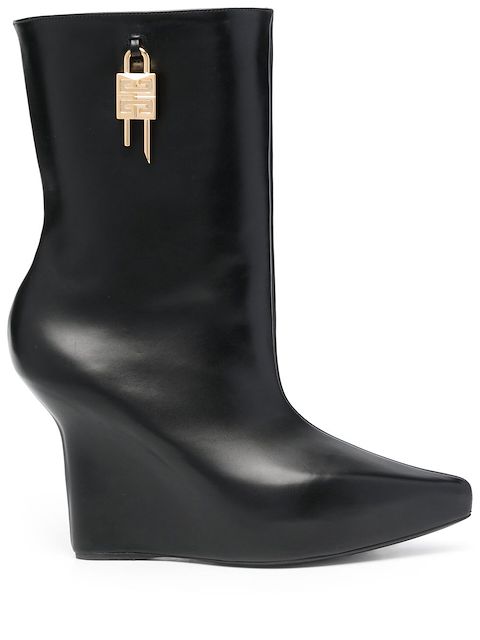 Givenchy 120mm padlock wedge boots 