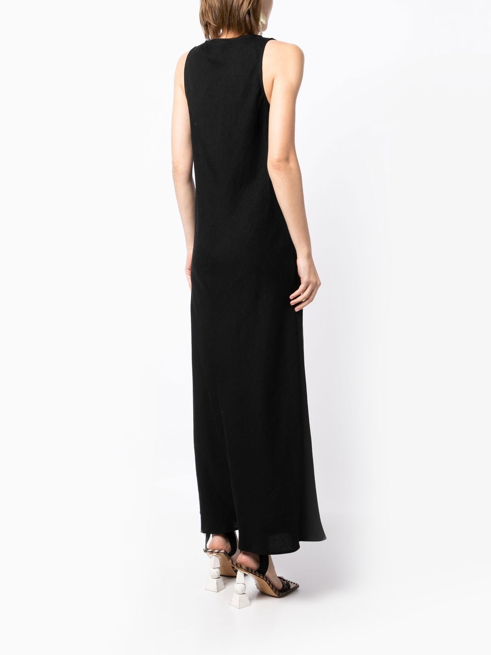 Shop Voz V-neck Maxi Dress In Black